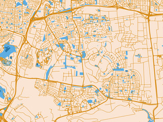 Fototapeta premium Kiryat Ono, Israel – urban map