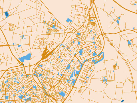 Lod street network map &mdash; Israel
