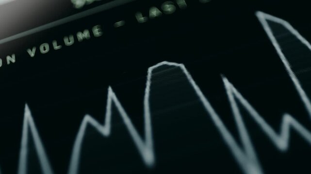 Live transaction volume chart with animated area fill from a Financial Database