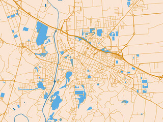 Fototapeta premium Cesena, Italy – street map