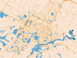 Obraz premium City plan map of Imola, Italy