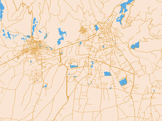 Obraz premium Urban grid map of Lamenzia Terme, Italy