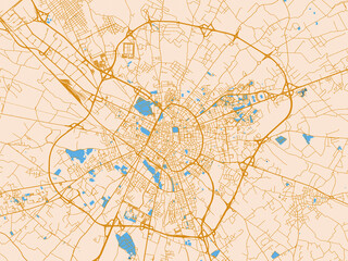 Obraz premium Lecce street grid map, Italy