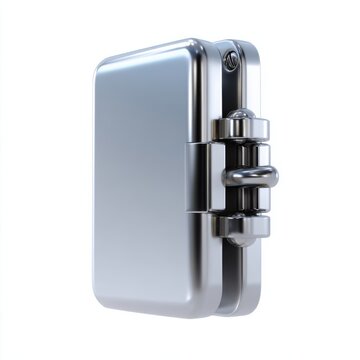 Stainless steel heavy-duty hinge with shiny finish