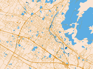 Fototapeta premium City plan map of Prato, Italy