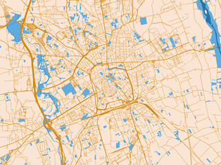 Fototapeta premium Udine Italy city map poster