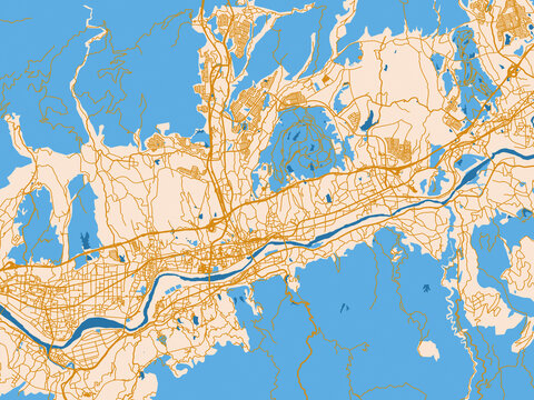 City grid layout map &mdash; Hashimoto, Japan
