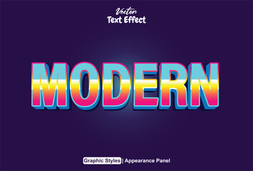 Fototapeta premium modern text effect with 3d style blue background.