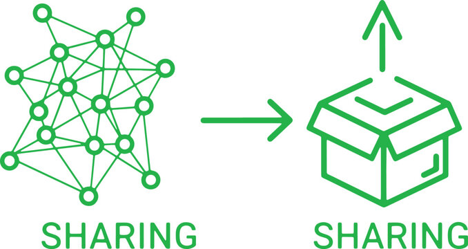 Conceptual illustration of data sharing transitioning into a centralized repository