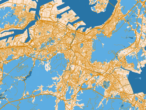 Kitakyushu &ndash; city map, Japan