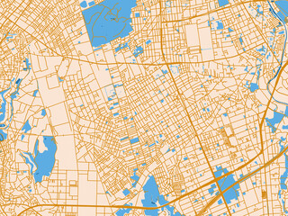 Fototapeta premium Cartographic city illustration of Minamirinkan, Japan