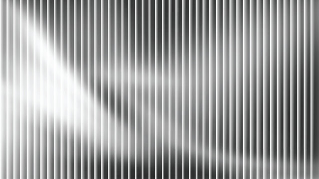 Abstract vertical wavy gradient stripes in grayscale with soft light and shadow transitions and subtle curves
