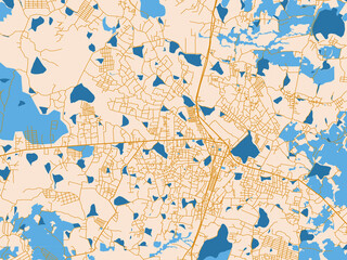 Fototapeta premium Vavuniya, Sri Lanka – city map