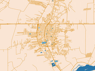Fototapeta premium Graphic city map artwork of Cardenas, Mexico