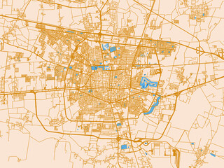 Obraz premium Celaya, Mexico – urban map