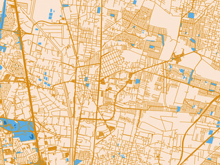 Obraz premium Cuautitlan, Mexico – street map