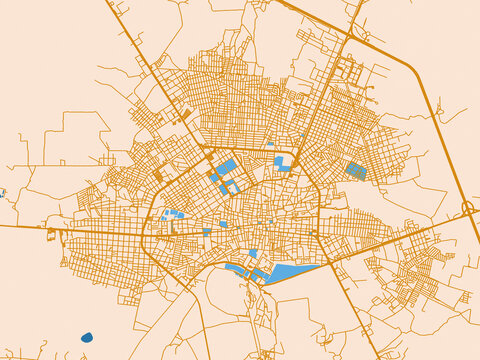 Infographic city map of Fresnillo, Mexico