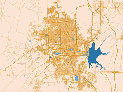 Street network map &mdash; Hermosillo, Mexico