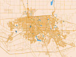 Fototapeta premium Mexicali street network map — Mexico