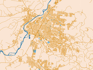 Fototapeta premium Poza Rica de Hidalgo, Mexico – city map