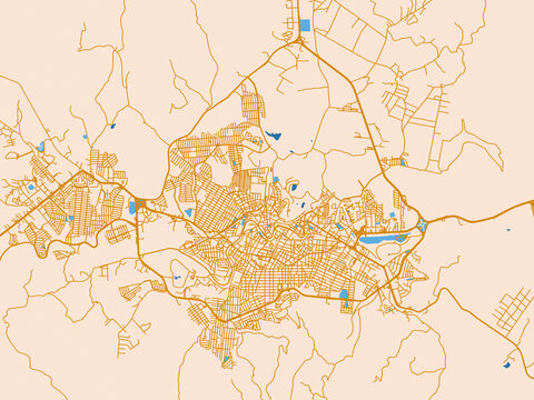 Urban map poster &mdash; Parral, Mexico