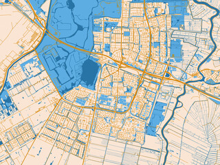 Obraz premium Amstelveen, Netherlands – city map