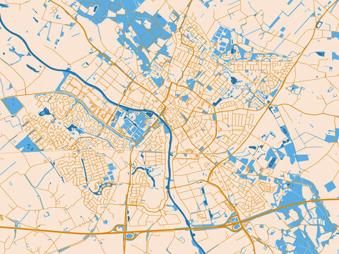 Doetinchem street grid map, Netherlands