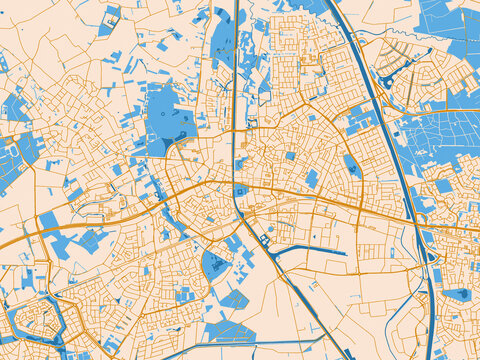 City street layout of Helmond, Netherlands