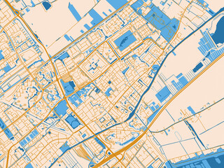 Obraz premium Leidschendam – street map, Netherlands