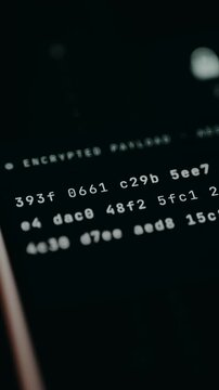 Hexadecimal values arranged in blocks representing encrypted data
