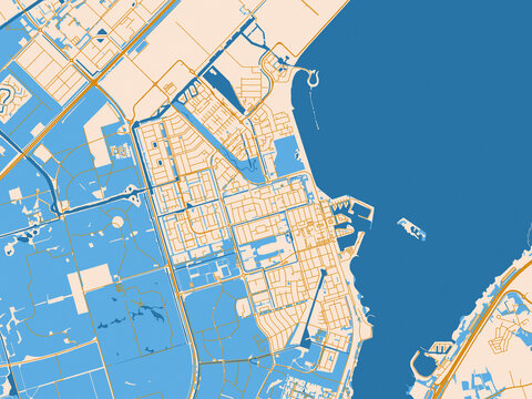 City plan map of Zeewolde, Netherlands