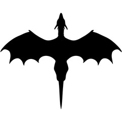 Pteranodon silhouette pterodactyl flying reptile prehistoric © Sefat