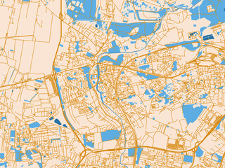 Naklejka premium Bedzin – street map, Poland