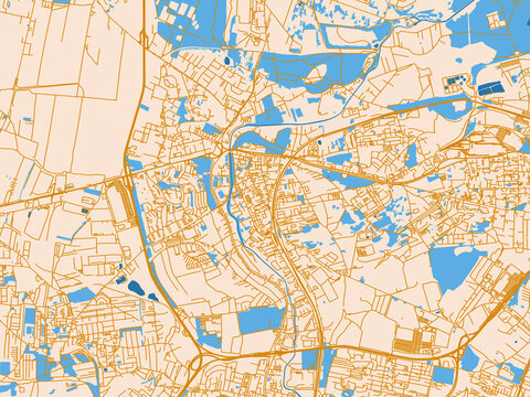Bedzin &ndash; street map, Poland