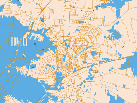 Road network map of Belchatow, Poland
