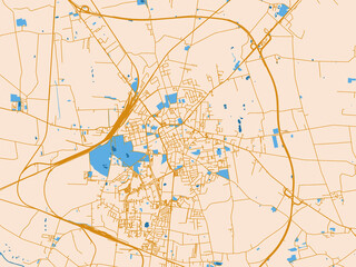 Naklejka premium Street network map — Inowroclaw, Poland
