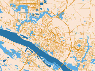 Fototapeta premium City map background — Plock, Poland