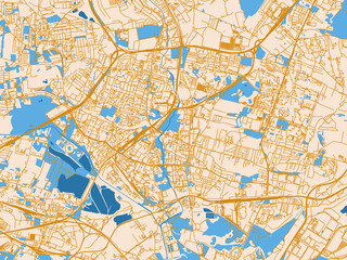 Fototapeta premium Sosnowiec, Poland – urban map