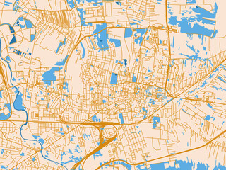 Naklejka premium Tarnow, Poland – urban map