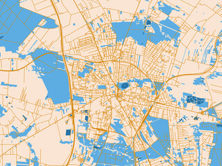 Fototapeta premium City street layout of Zgierz, Poland