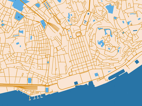 Urban grid map &mdash; Lisboa Centro, Portugal