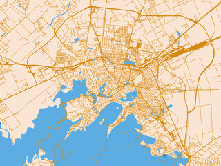 Fototapeta premium Street network map of Brasov, Romania