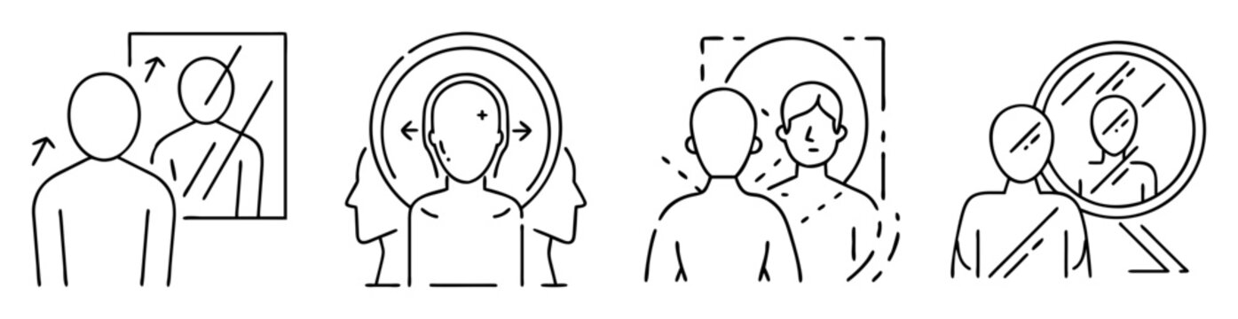 Collection of linear vector representations of self perception and reflection