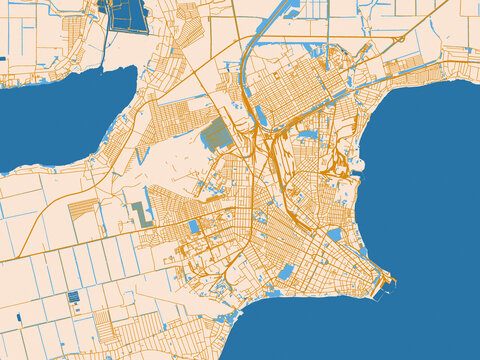 City cartography of Taganrog, Russian Federation