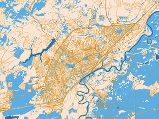 Naklejka premium Cartographic street layout — Vladimir, Russian Federation