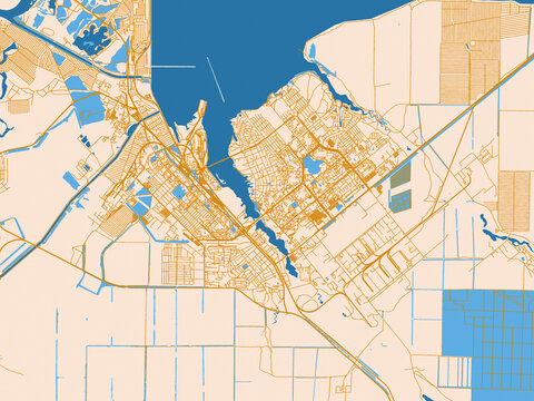 Urban map background of Volgodonsk, Russian Federation