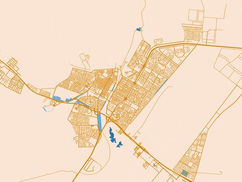 Street network map of Arar, Saudi Arabia