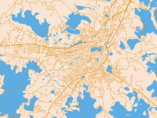Fototapeta premium Urban grid map — Novi Pazar, Serbia