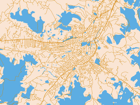 Urban grid map &mdash; Novi Pazar, Serbia