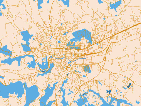 City grid layout map &mdash; Valjevo, Serbia